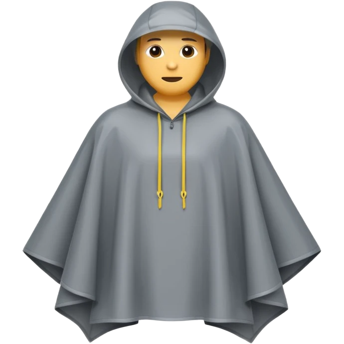 grey rain poncho emoji
