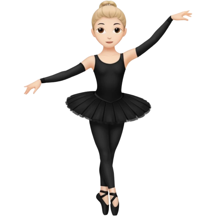Ballet dancer, black clothes emoji