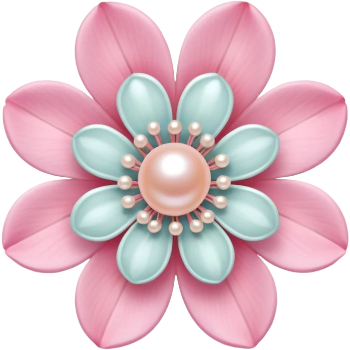 pastel sakura flower with a pearl border emoji