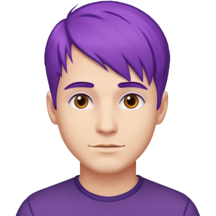 man with purple hair emoji