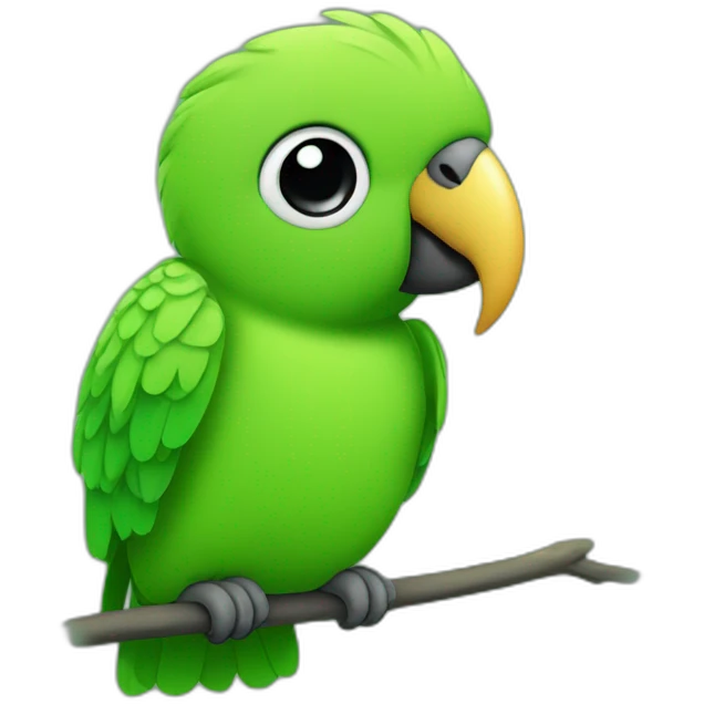 Little parrot green emoji