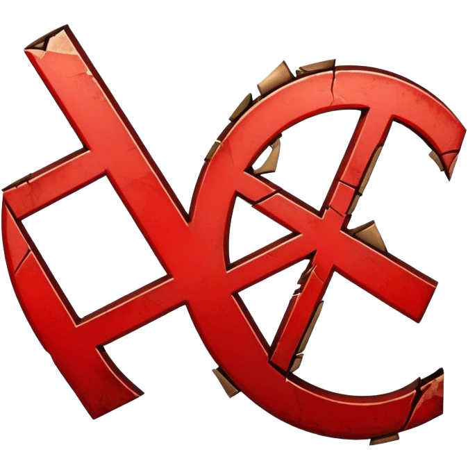 Completely demonetized, red money symbol emoji