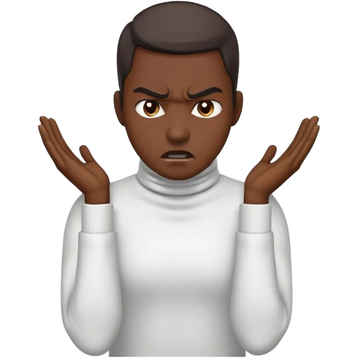 Angry person putting hands on neck  emoji