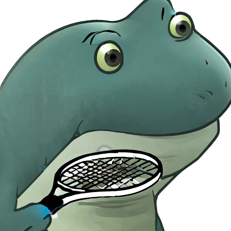 Un tiburón con tenis azules emoji