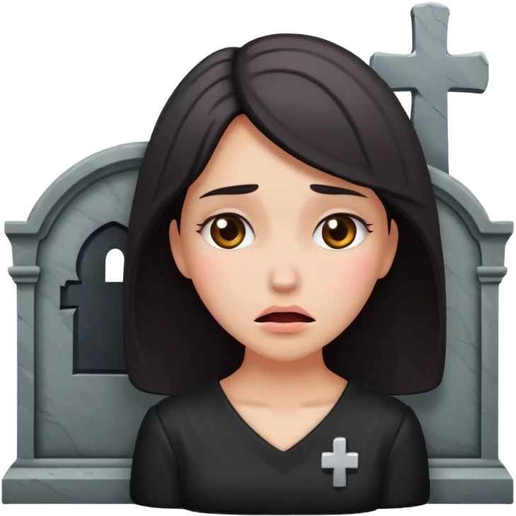 Une dans un tombe génée emoji
