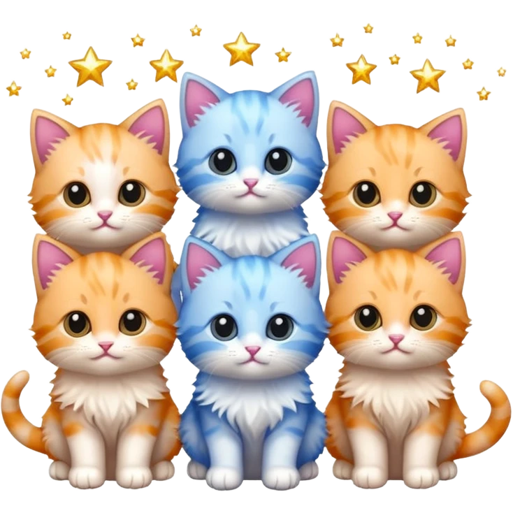 Sparkles and lots of super tiny kittens  emoji