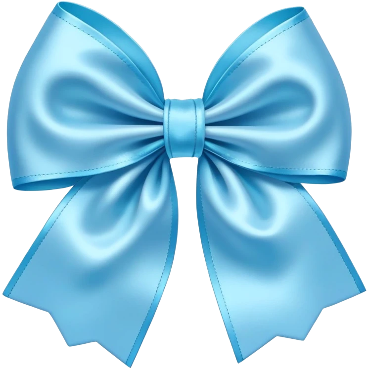 Light blue bow on light blue bow emoji