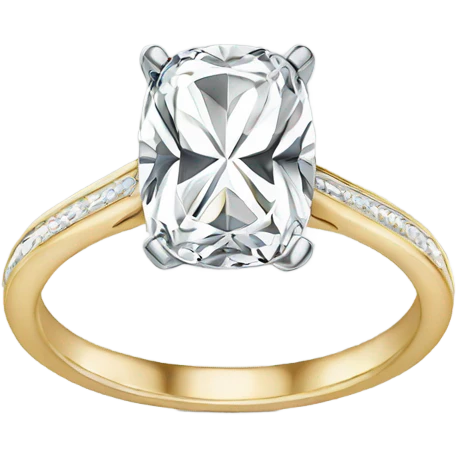 elongated cushion cut engagement ring emoji