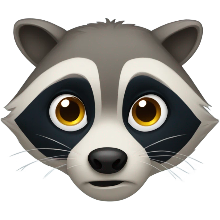 raccoon crying with tears emoji