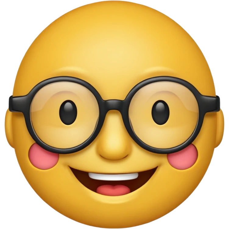make a black emoji of  Smart smiley with glasses stock vector  emoji