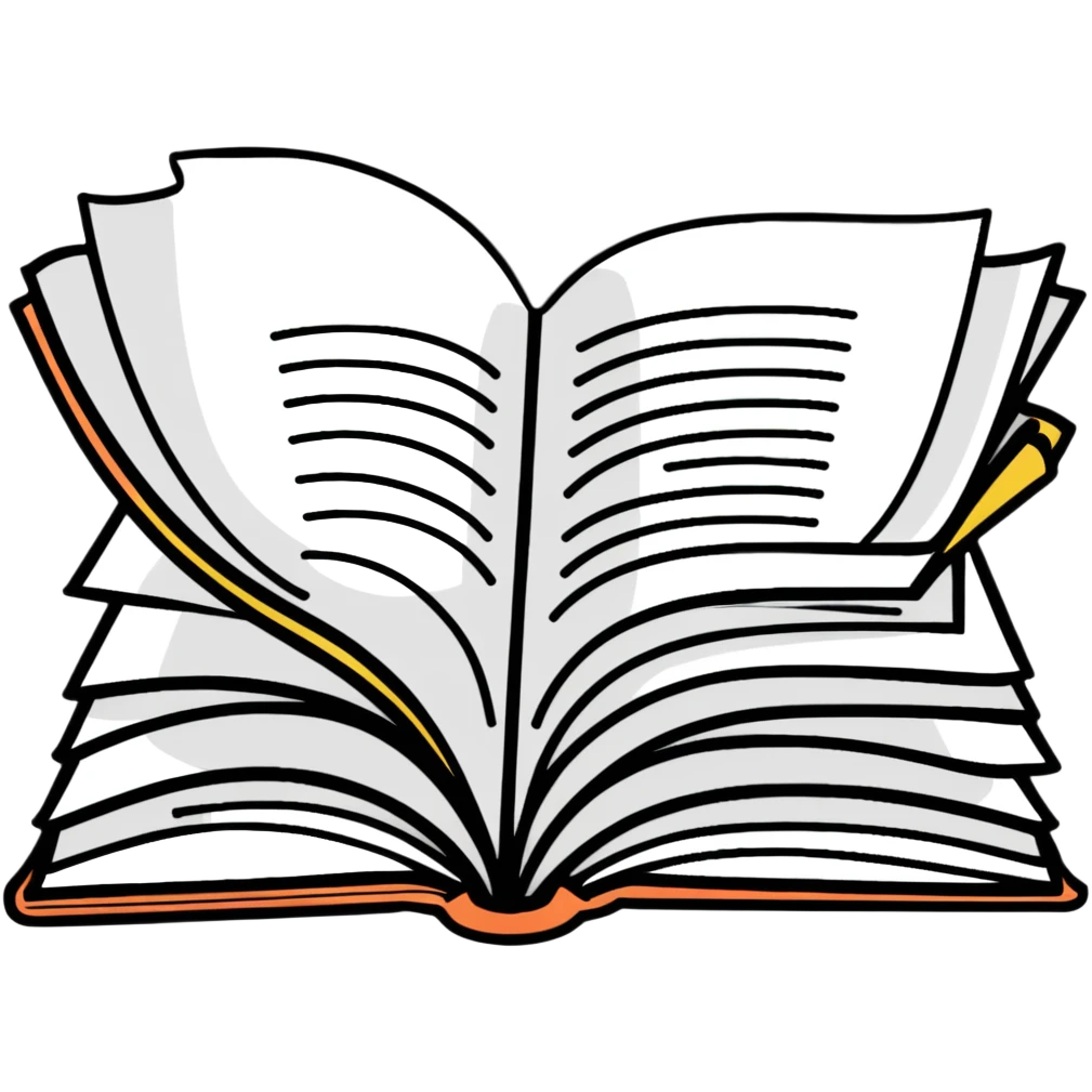 An open book with pages flipping emoji