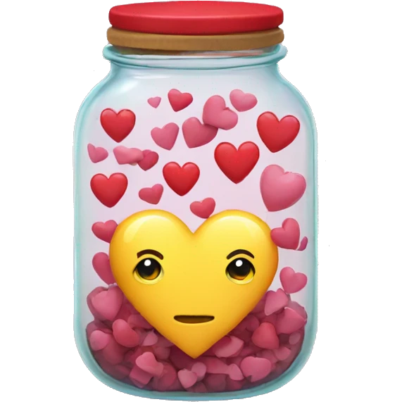 Hearts in jar emoji