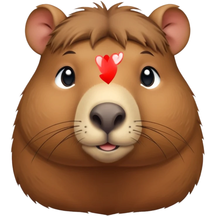 Capibara tierno enamorado emoji