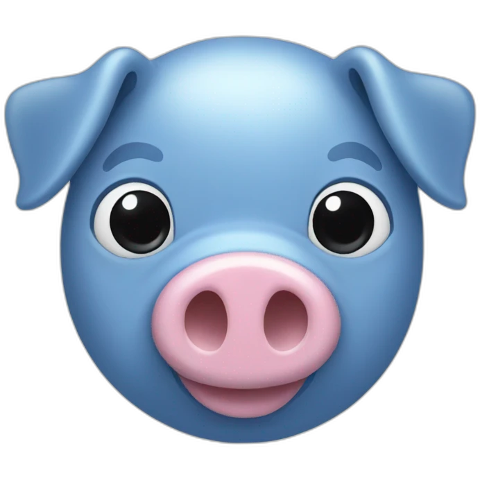 blue pig head emoji