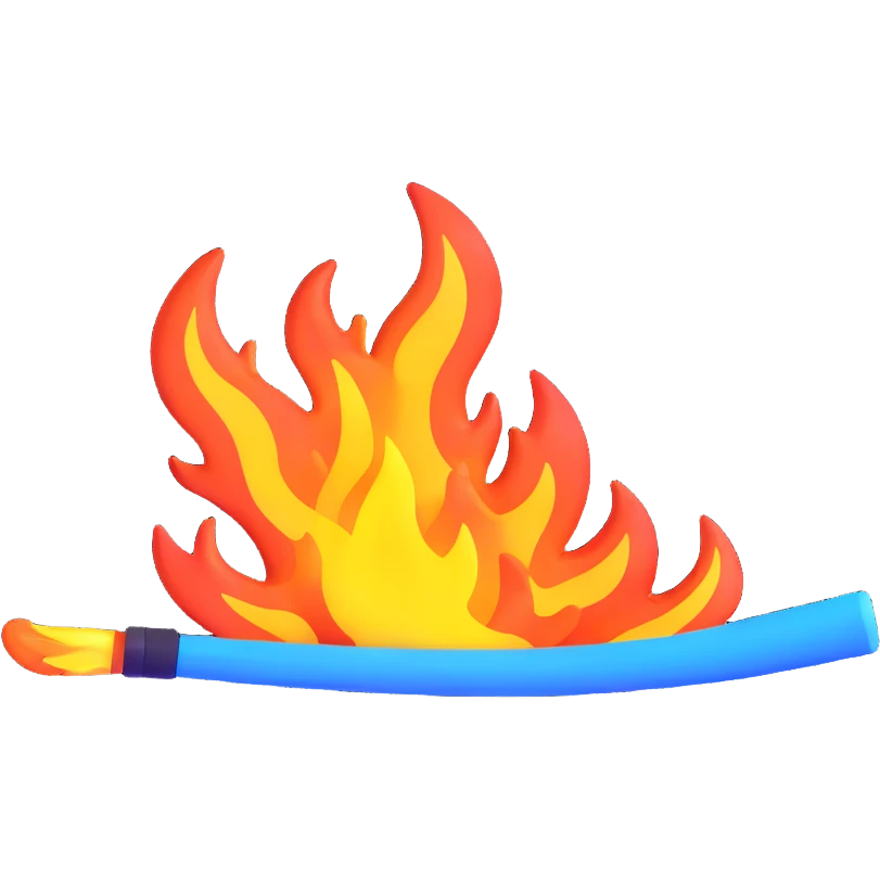 stretched fire streak emoji