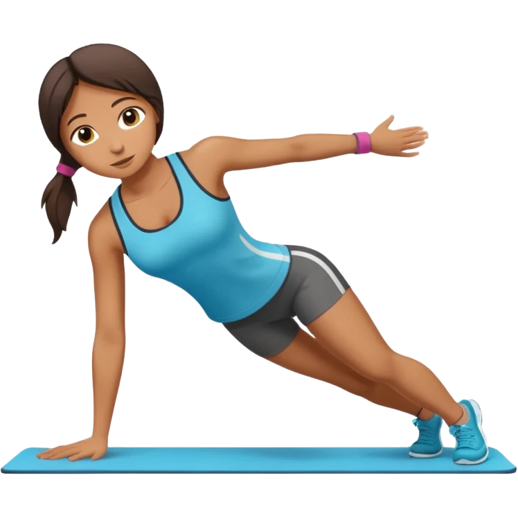 girl doing plank emoji
