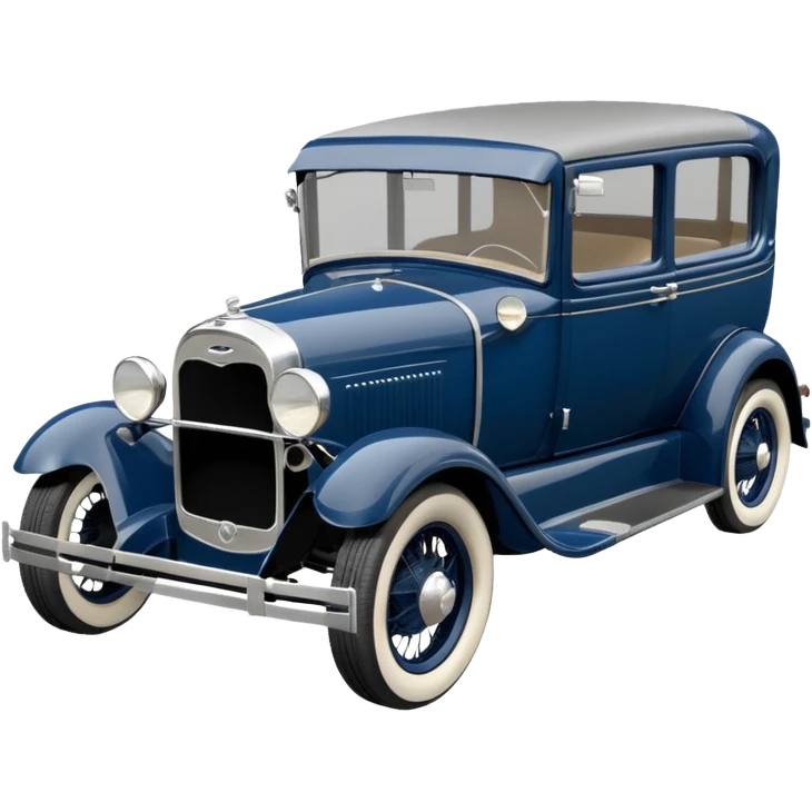 1929 Ford model A town sedan fordor dark blue with grey pinstripe emoji