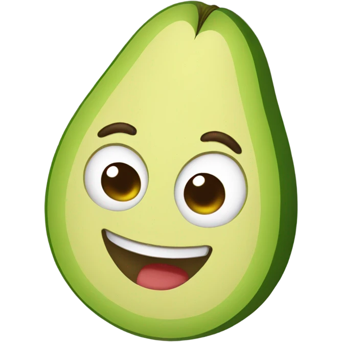 joyful avocado expression emoji