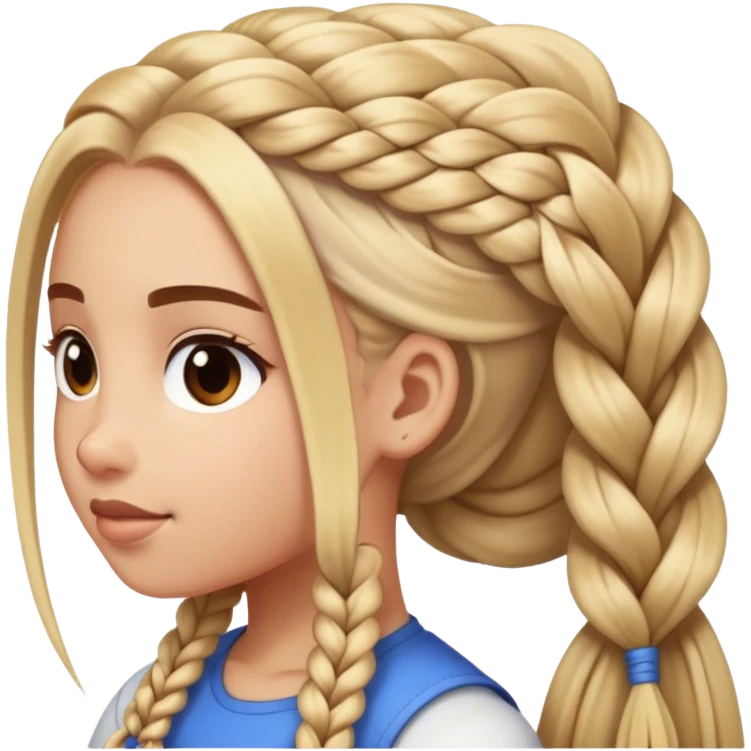 Girl braiding someone’s long hair emoji