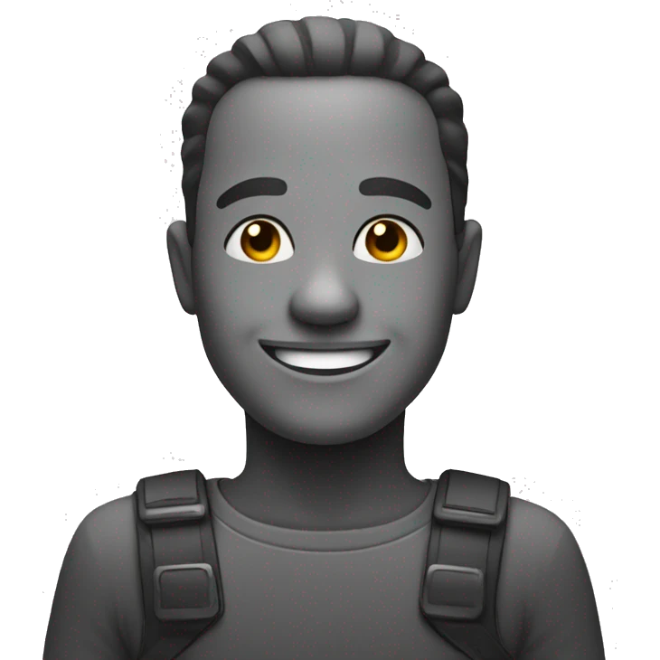monochrome with a smile emoji