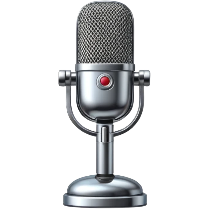 Microfono podcast vintage colorato emoji