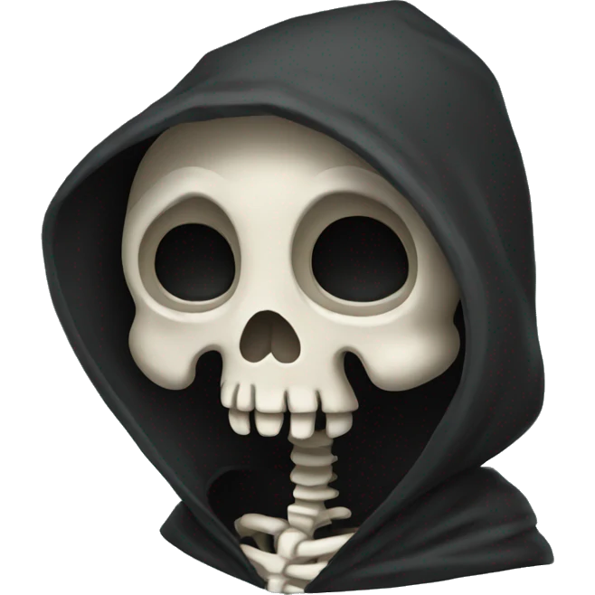 Hooded skeleton  emoji