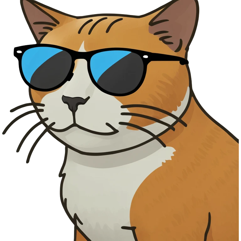 Cat with sunglasses emoji