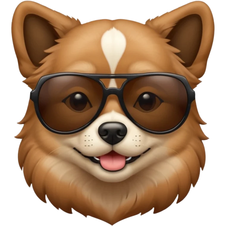 dog with total black sunglasses emoji
