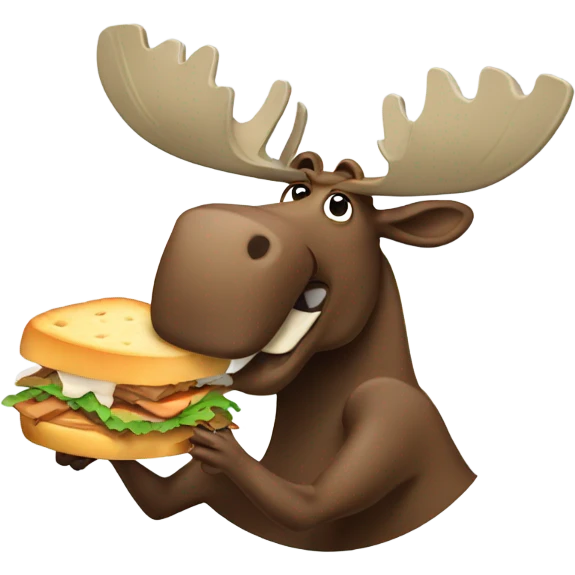 Moose eating sandwich  emoji