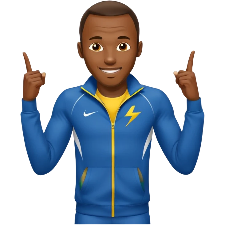 usain bolt with a 9.58 behind him emoji