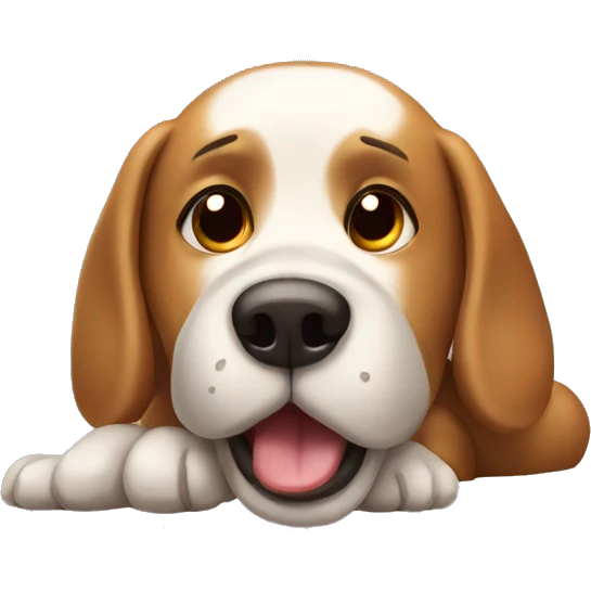 Pooping dog emoji