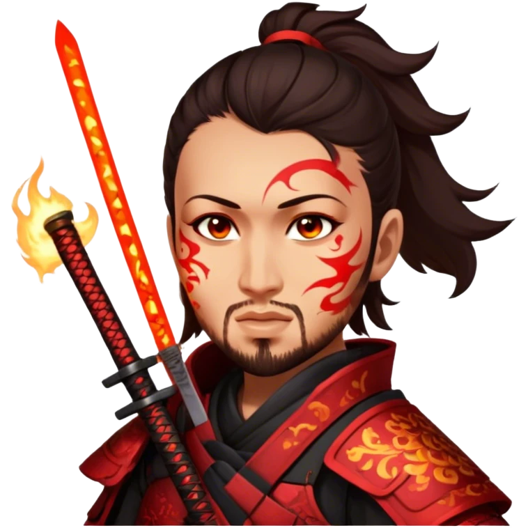 Fire-Wielding Samurai emoji