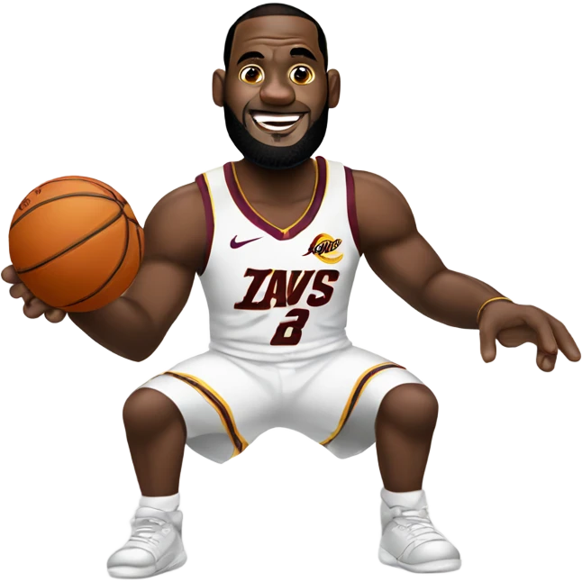 Lebron shooting milk emoji