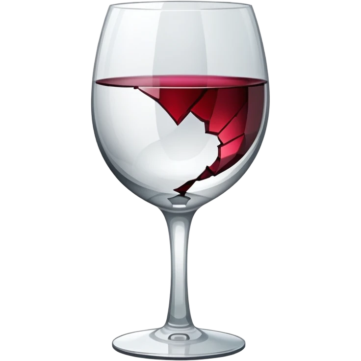 wine glass with a large crack emoji