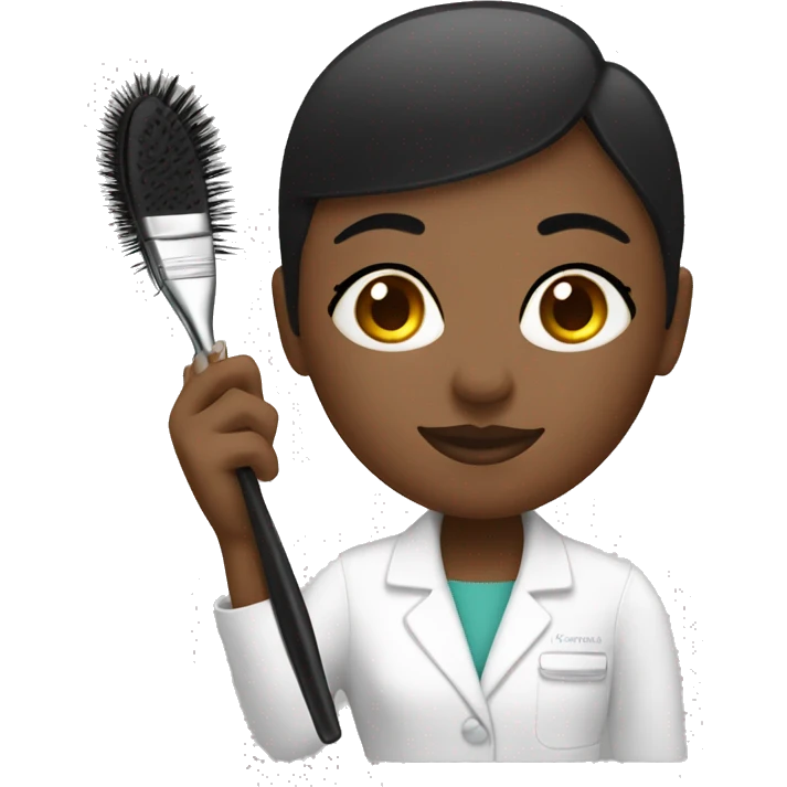 Esthetician holding a brush emoji