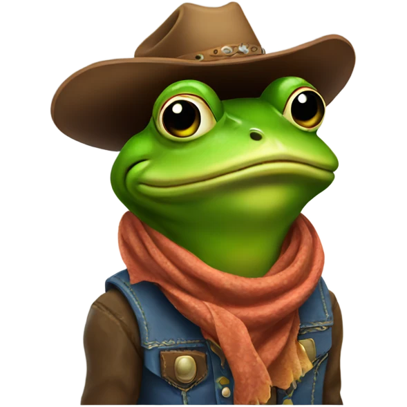 Cowboy frog emoji