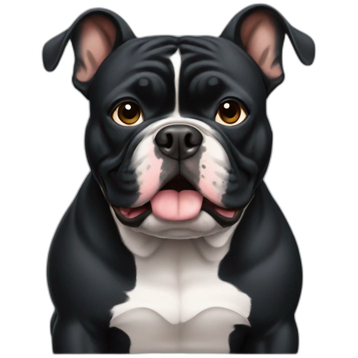 black french bully emoji