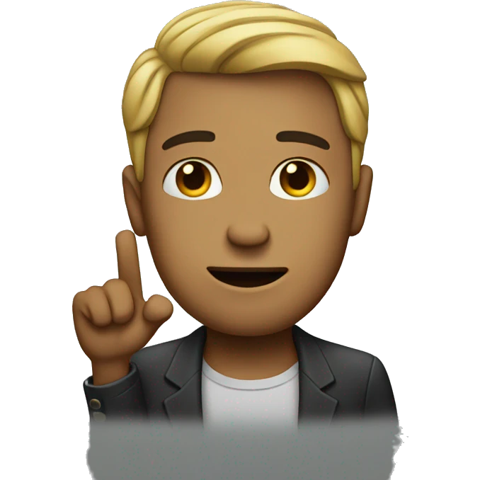 man with crossed fingers emoji