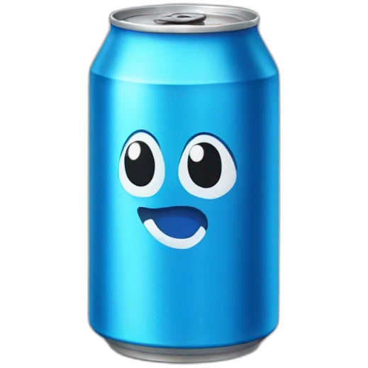 a blue soda can emoji