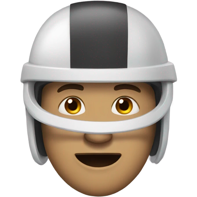 man wearing a helmet drooling emoji