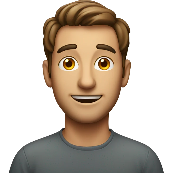 Smiling Italian man have a surprised emoji