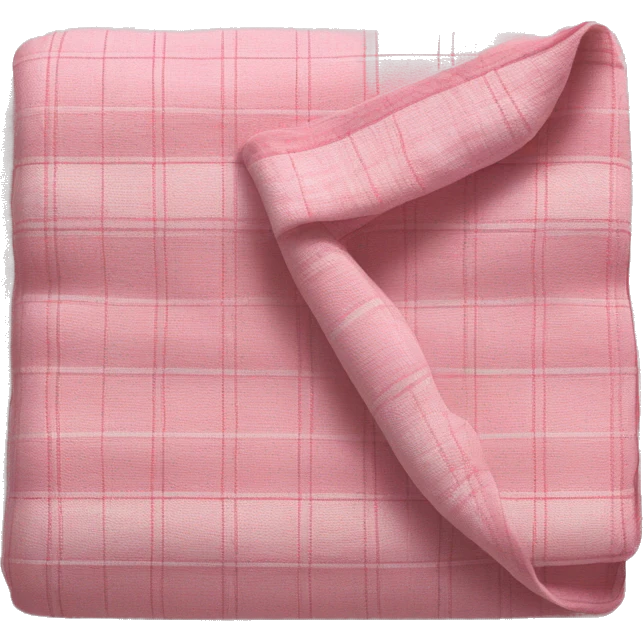linen color pink and plaid folded blanket emoji