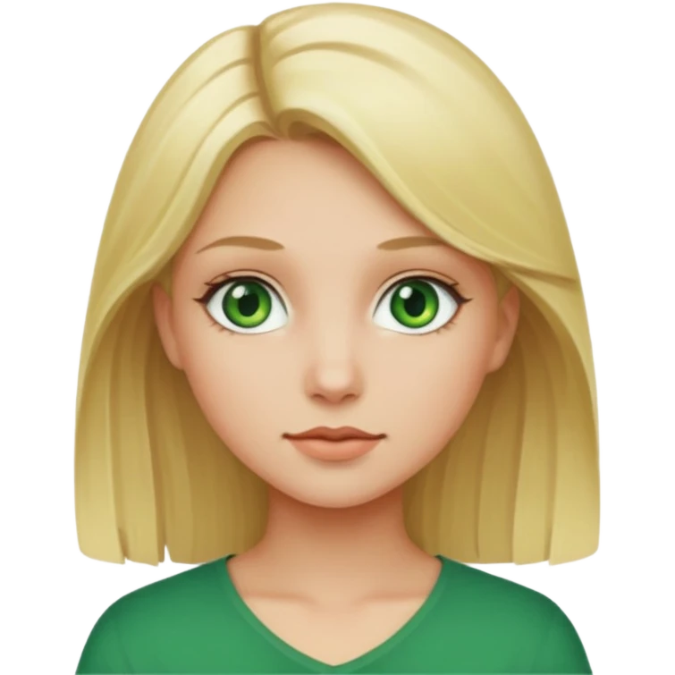Girl blonde Green eyes emoji