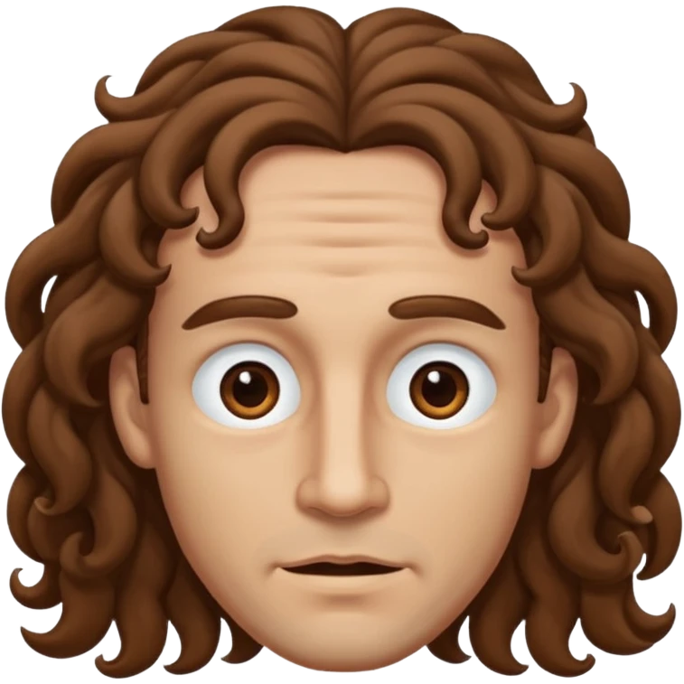 Make the curls on his forehead longer, above the eyes  emoji