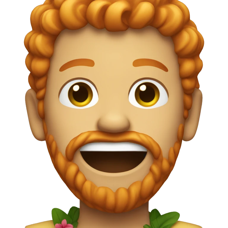 Ginger man in hawaii emoji