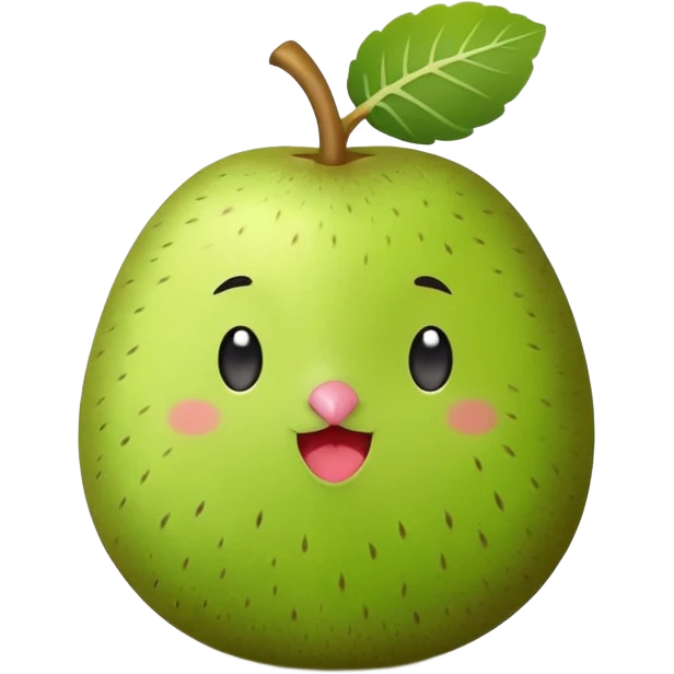 Something in green, cute, can be used for daily use, no meaning, inspired by chinese culture and kiwi fruit, no context  emoji