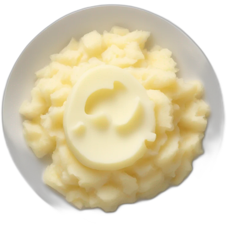 plate of mashed potatoes emoji
