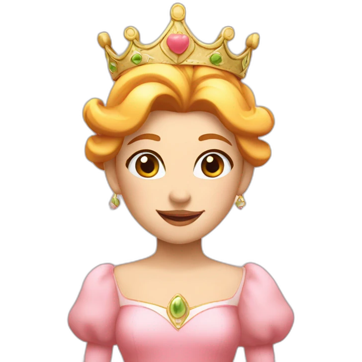 Princesse peach without fruits and à crown emoji