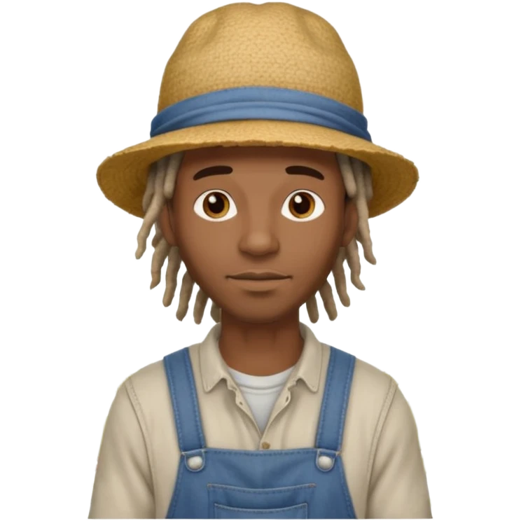 black cotton picker guy with dreadds emoji