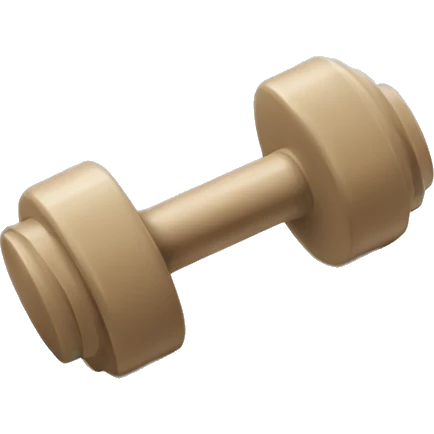 Beige dumbbell emoji